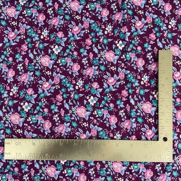 Moody purple floral flowing dress making fabric 83” x 38.5” - Picture 6 of 6